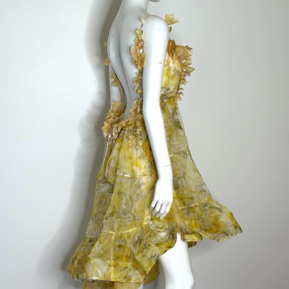 NWT Authentic Zimmerman Asymmetrical Harmony Peony Floral Dress SZ 1  US 6 - Picture 11 of 15